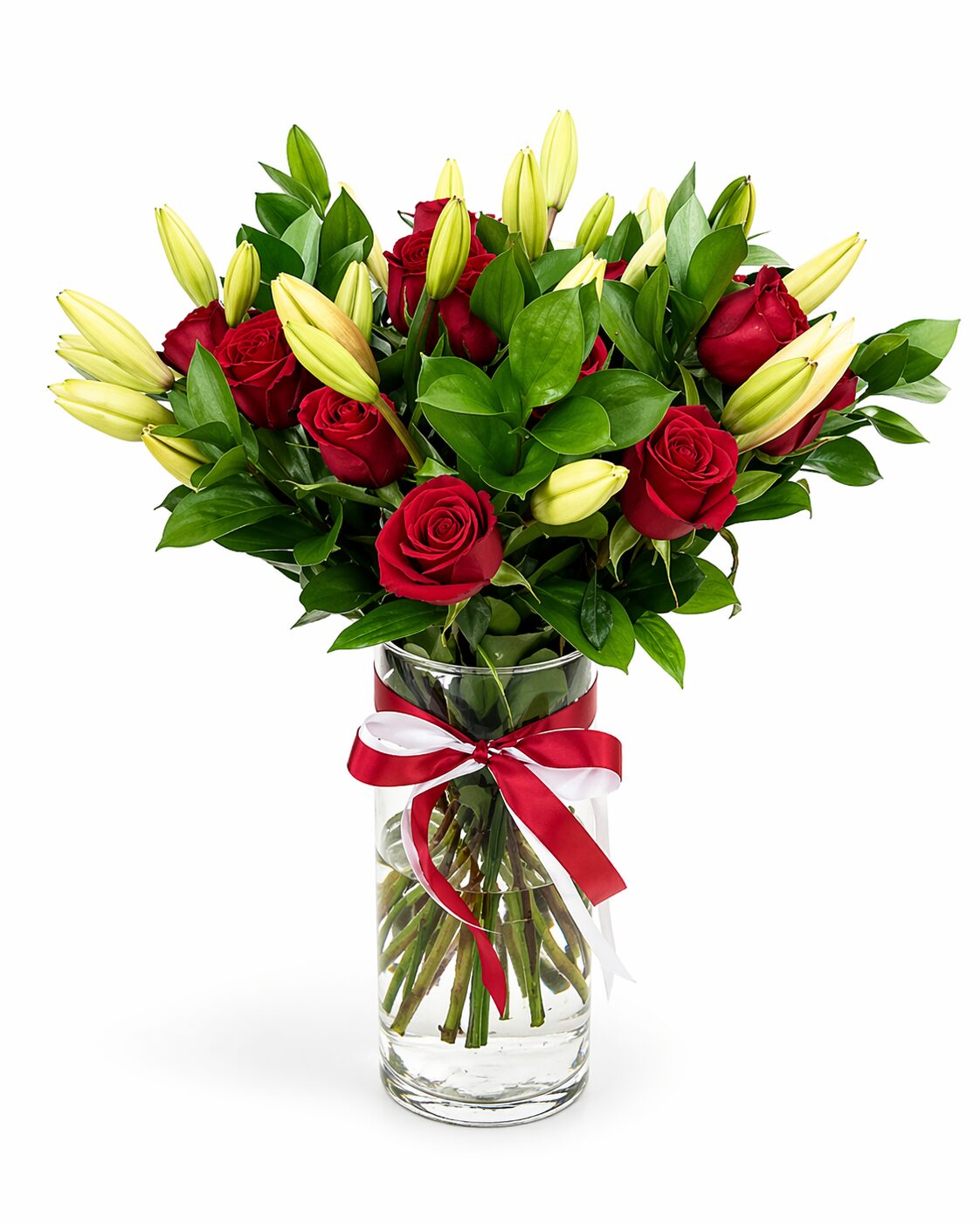 Red Roses & Lilies Vase product thumbnail 2